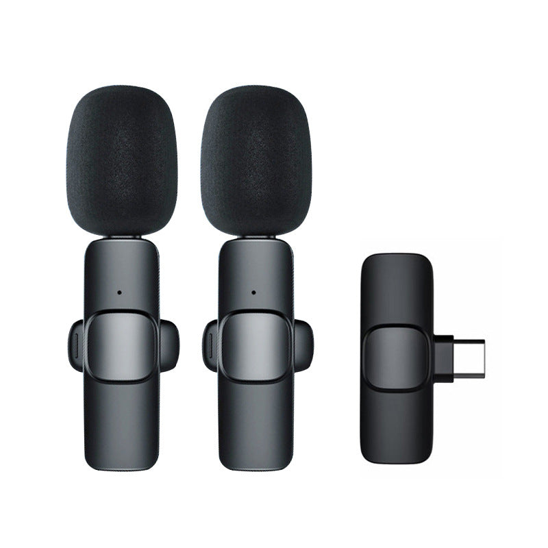 Wireless neckline clip microphone clip collar Bluetooth Mini mobile phone shooting video port broadcast sound recording microphone anchor recording equipment