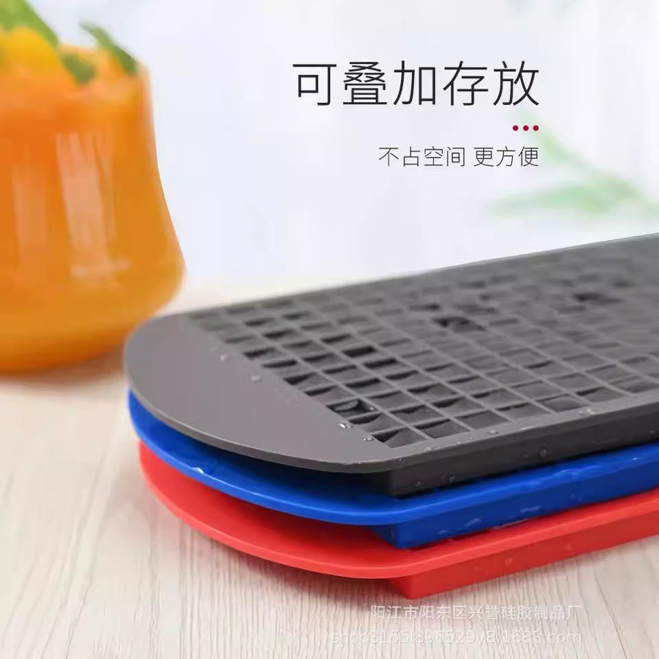 Factory wholesale thickened silicone ice tray food grade square ice tray summer 160 grid ice tray ice crushing ice maker