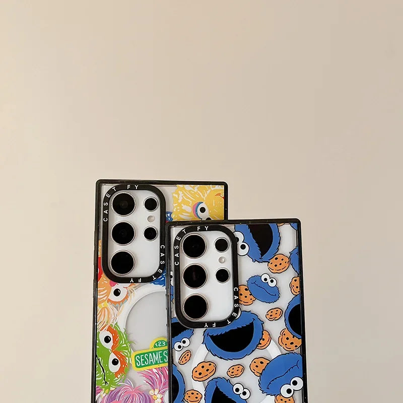 Magnetic Sesame Street for Samsung S23Ultra phone case 24 /plus fashion brand Galaxy protective case S22