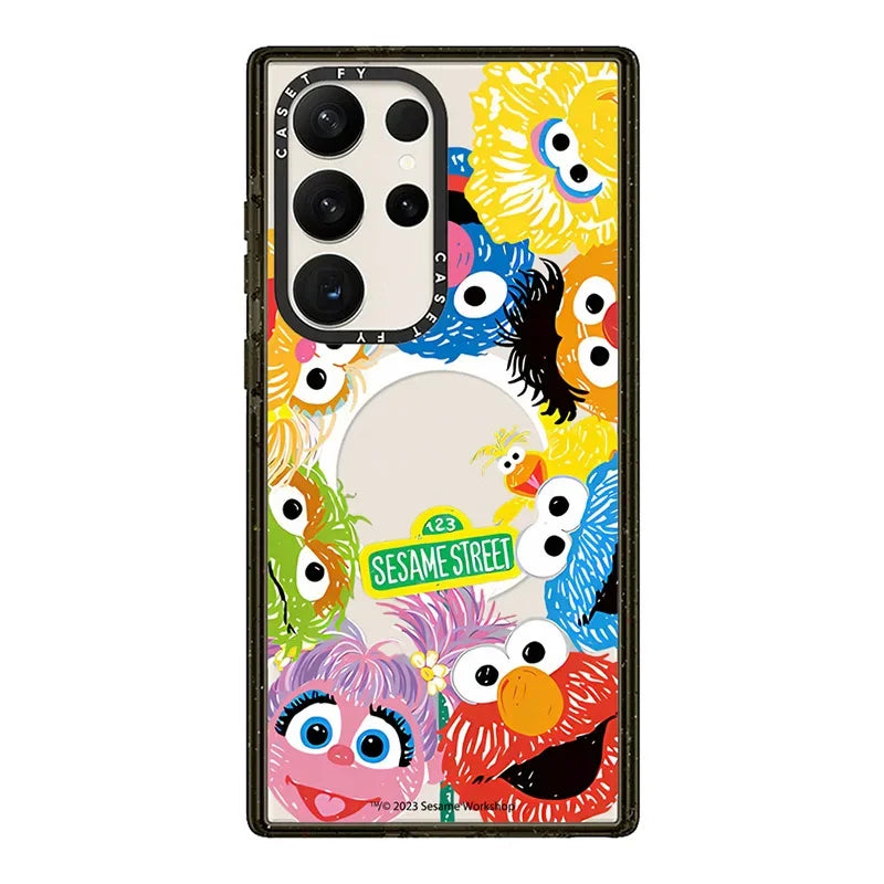 Magnetic Sesame Street for Samsung S23Ultra phone case 24 /plus fashion brand Galaxy protective case S22