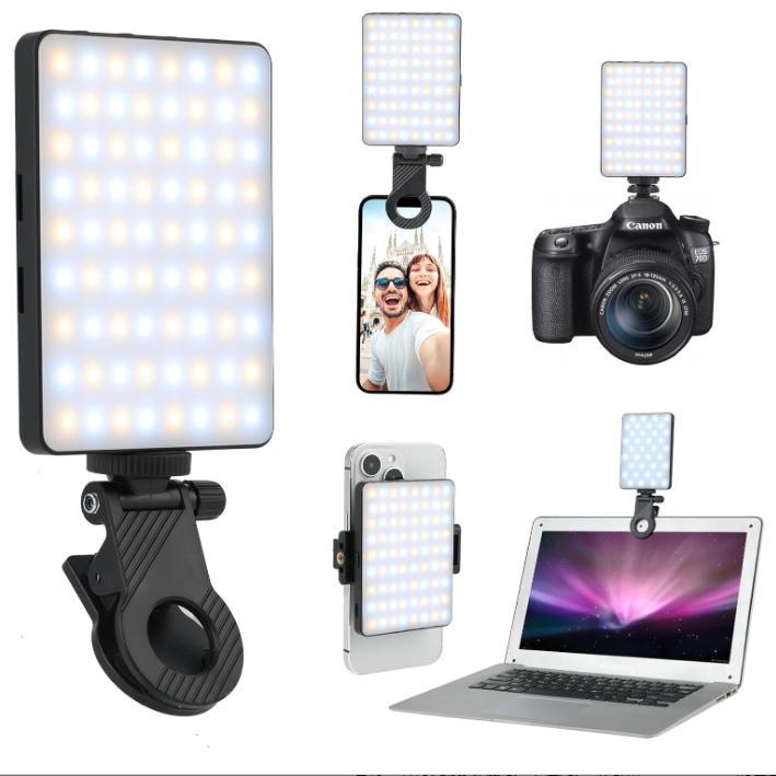 Cross-border mobile phone clip fill light RGB flash self-timer lamp camera mobile phone tablet video fill light