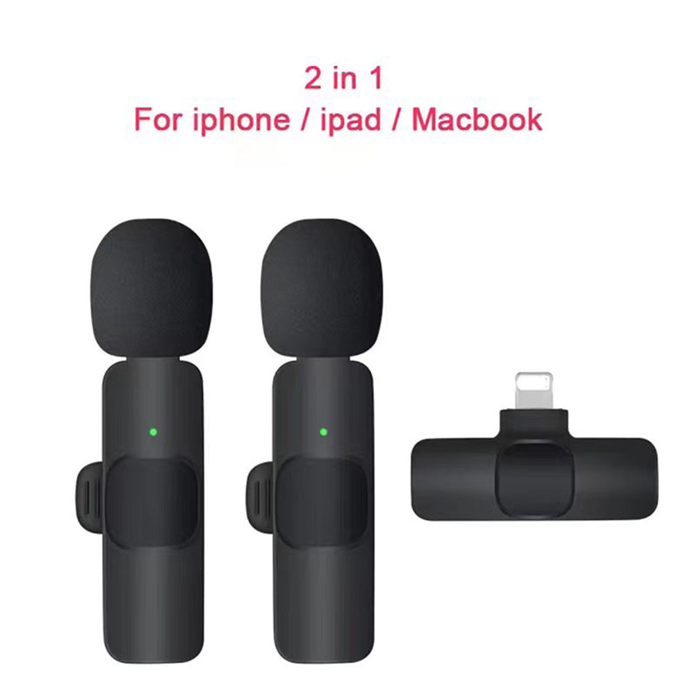 K1K9pro wireless lavalier microphone outdoor mobile live streaming microphone mini noise reduction collar clip microphone