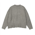 # OVDY autumn and winter New lazy wind round neck sweater curling design soft glutinous simple style solid color sweater fashion