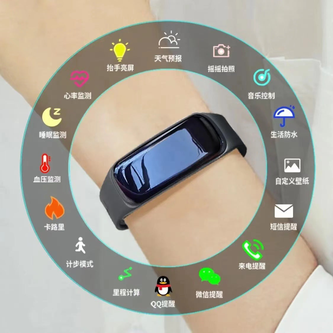 Waterproof Bluetooth Smart Watch – Step Counter, Alarm & Couples Design