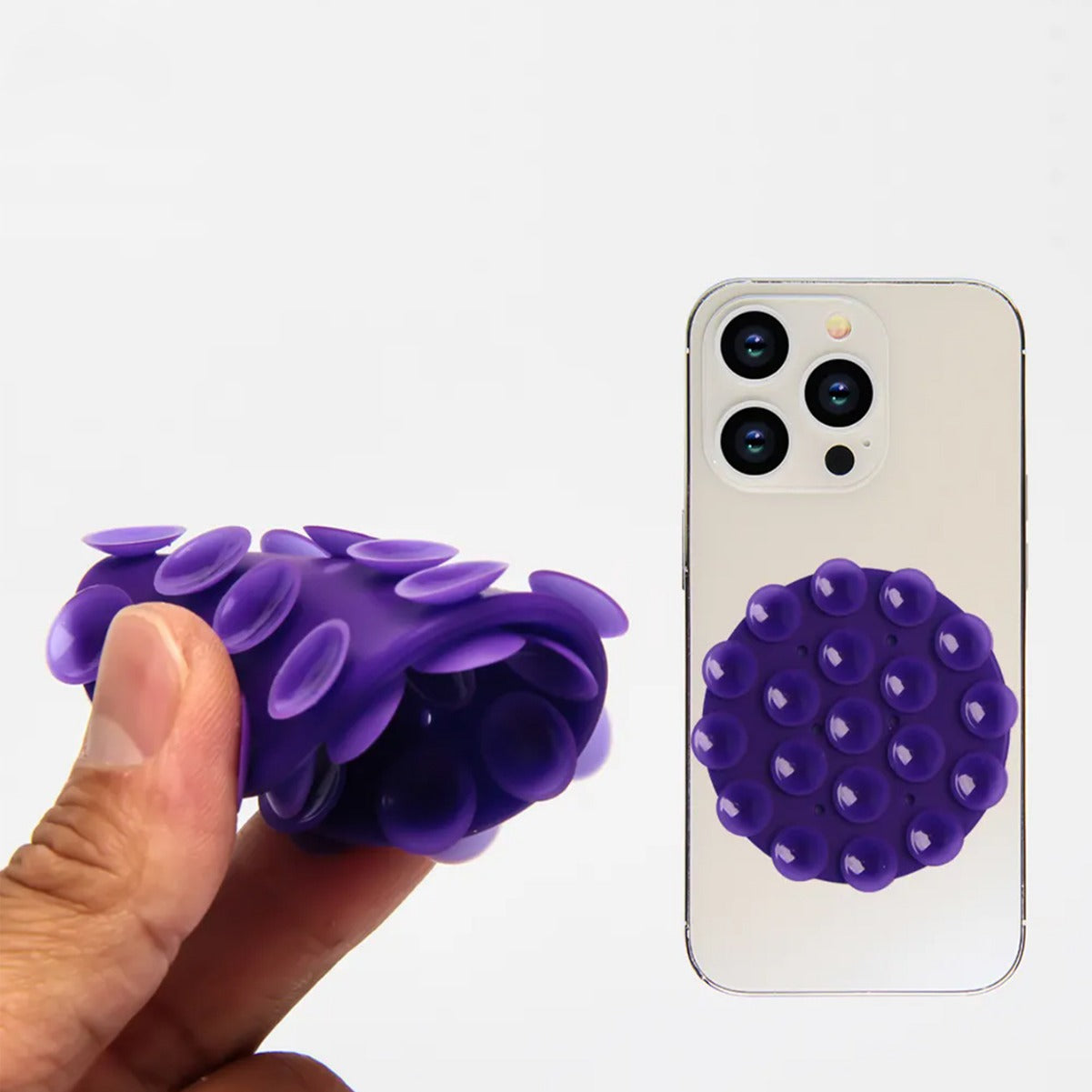 Cross-border factory wholesale mobile phone silica gel sucker 19 tablets double-sided multi-functional round hot selling suction cup self-adhesive non-slip