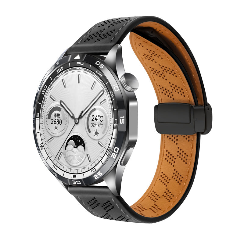 Suitable for Huawei GT5/4 Watch band Watch3/2Pro Xiaomi S4 watch bracelet 20/22mm leather strap