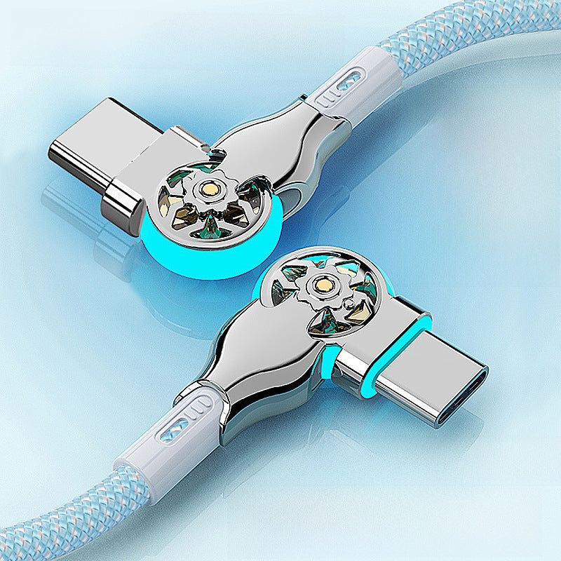 Double-headed type-c charging cable 65WPD fast charging for Apple 15 Huawei Xiaomi vivo vehicle-mounted mobile phone tablet