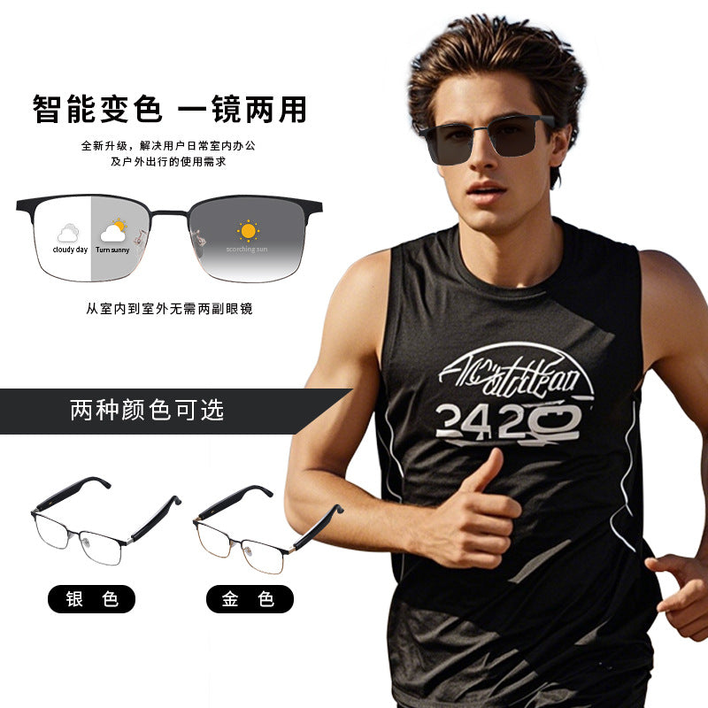 GS06 Smart Bluetooth Glasses – Calling, Light-Sensitive Colour-Changing Lenses