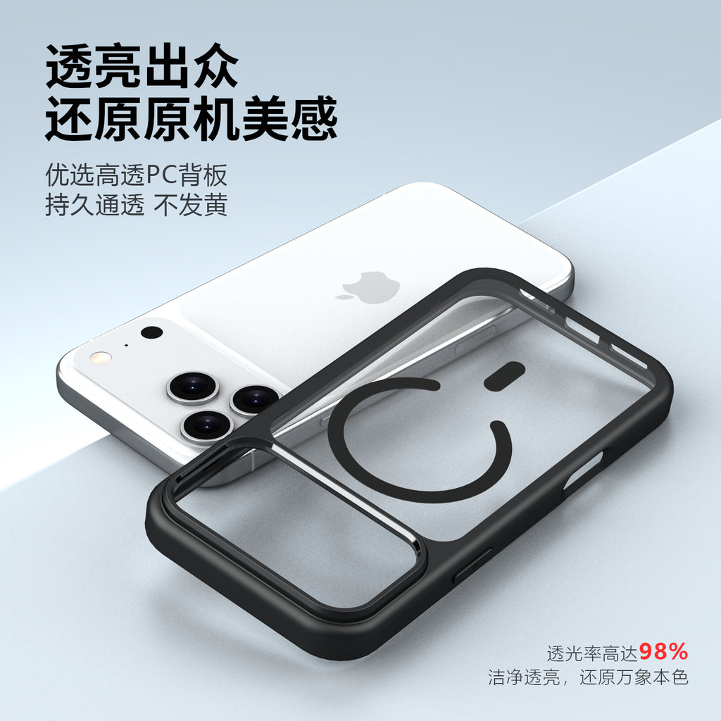 New mobile phone shell for iPhone transparent phone case for iPhone17promax drop-proof soft edges hard shell all wrapped