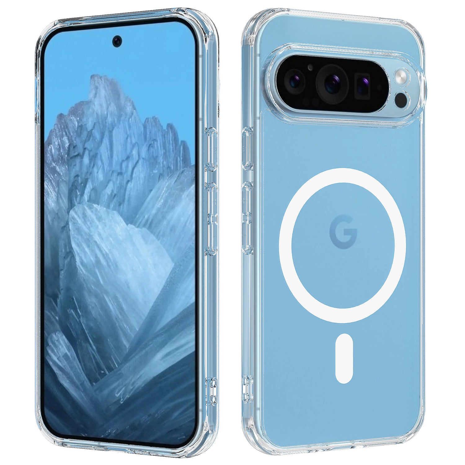 Applicable to Google Pixel 9 Pro XL transparent magnetic phone case magsafe wireless charger magnetic in stock