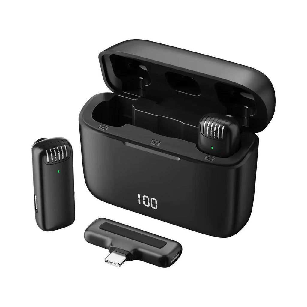 Popular J13 wireless collar clip microphone 2.4G radio noise reduction microphone live broadcast J11 one to two with charging warehouse