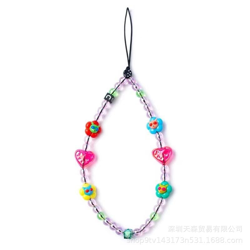 CASETi joint name High version phone chain Handmade stringed pearls phone case lanyard hanging chain wrist pendant for women