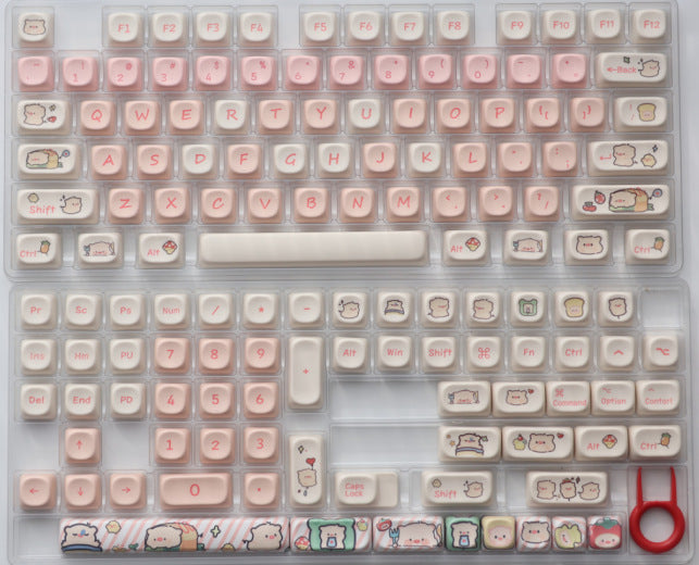 Autumn puppy key cap MOA height PBT key cap five-sided sublimation coeco customized personality full set key cap