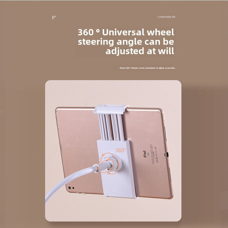 Stable spiral base mobile phone bracket multi-rotating mobile phone tablet universal chuck lazy bracket drama watching artifact