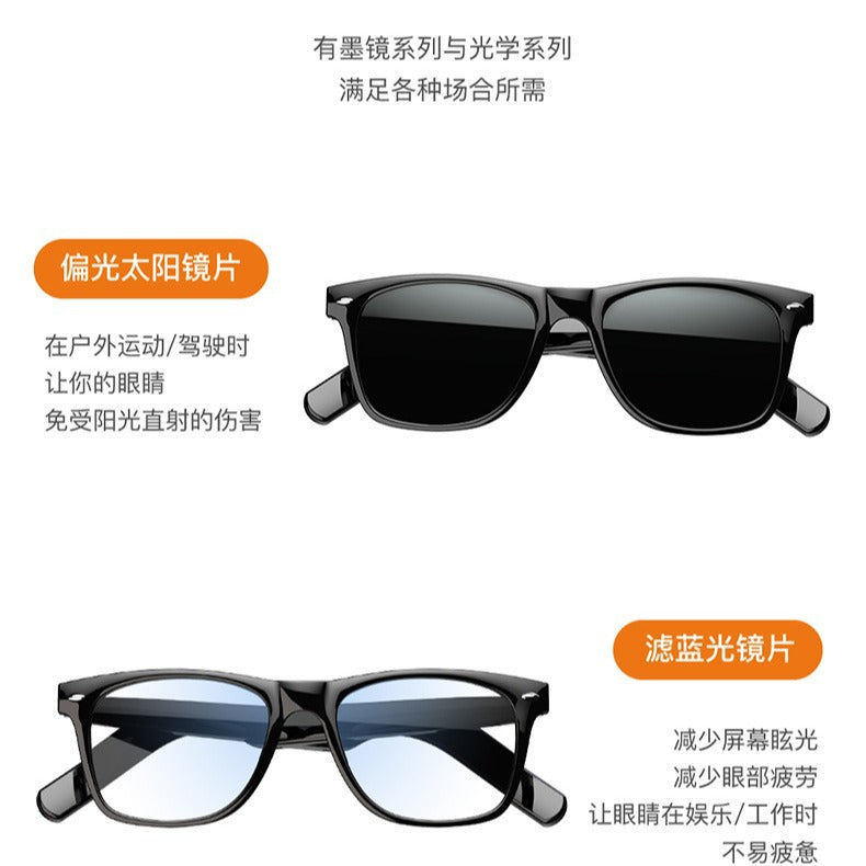 Cross-border new arrival E10 smart glasses sun glasses black technology callable music Bluetooth glasses audio glasses