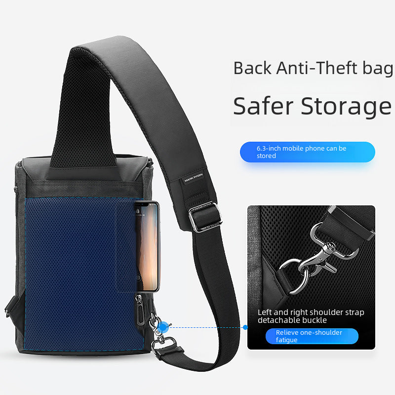 MARK RYDEN new shoulder bag 2021 Oxford crossbody bag men's casual anti-theft shoulder bag 9.7-inch men's chest bag