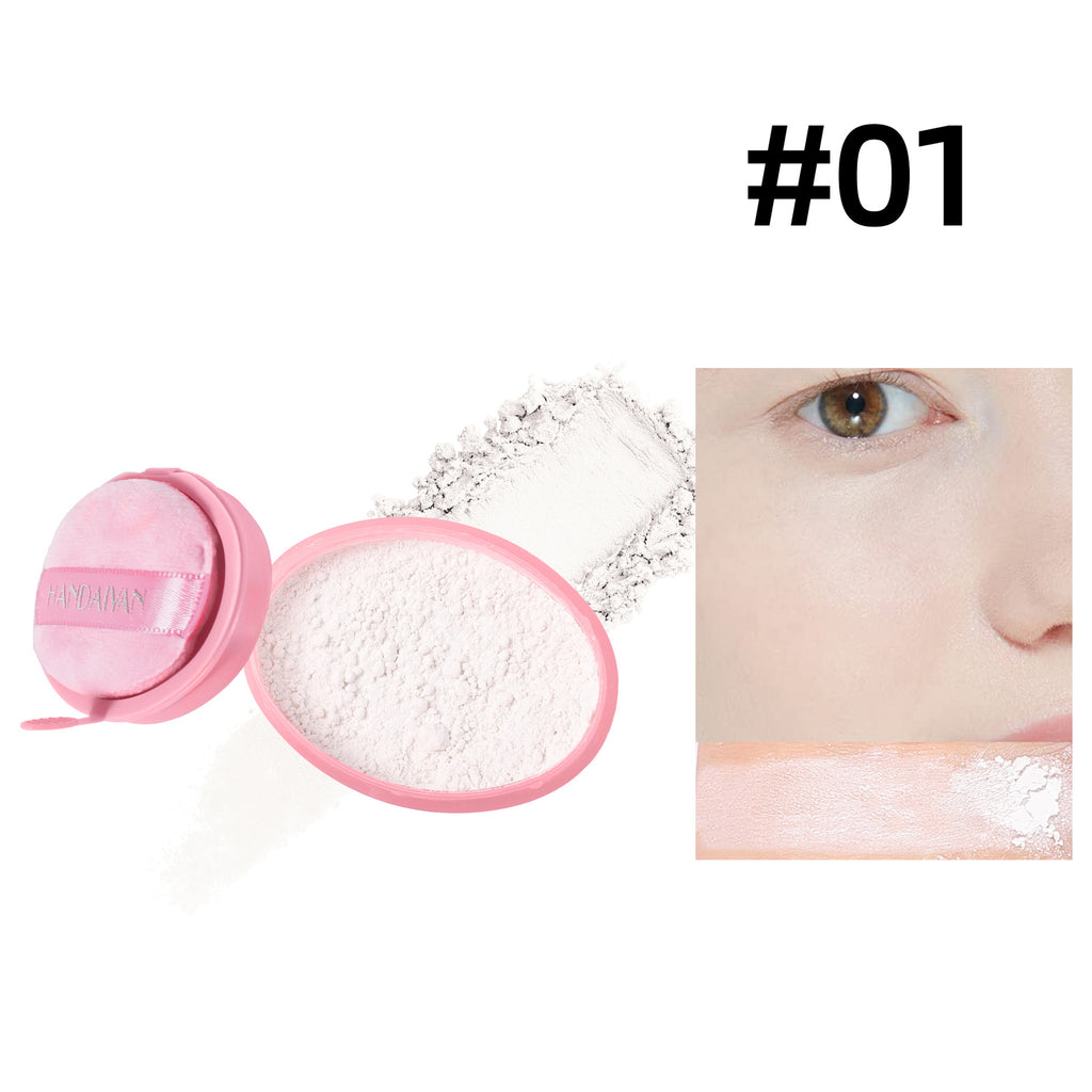 handaiyan cross-border finishing powder oil control powder long lasting smear-proof makeup waterproof matte concealing and setting face powder