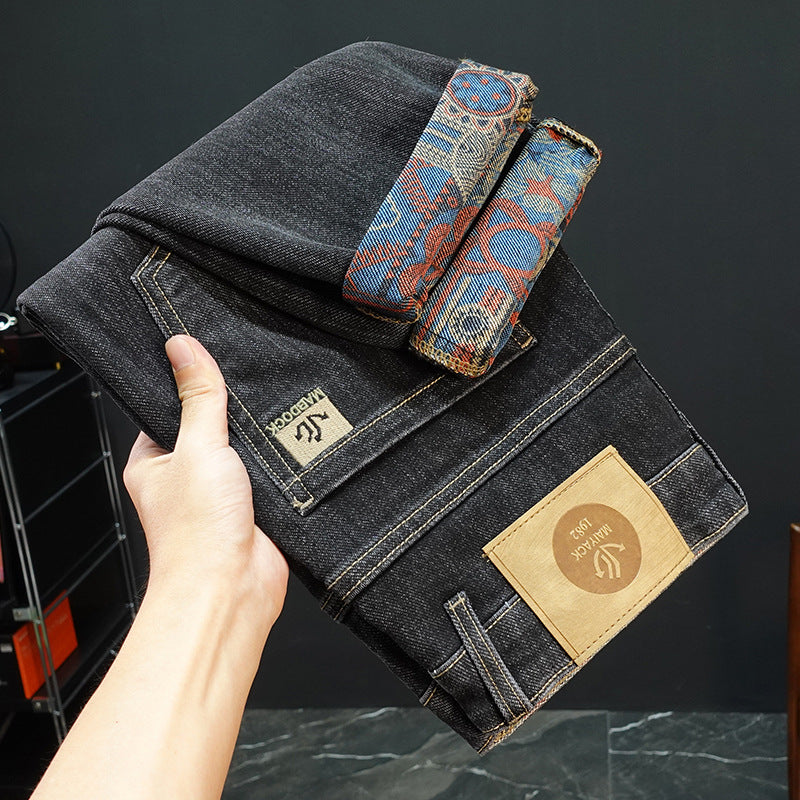 Hot selling jeans men's Stretch Slim hot elastic mid-waist fashion brand soft jeans men's wholesale fashion