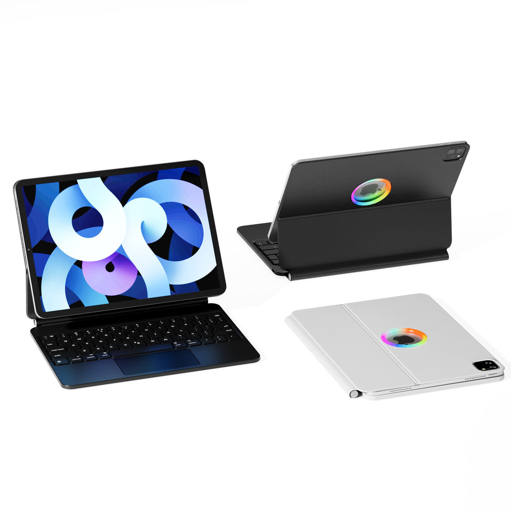 Magnetic iPad Keyboard Rotating Hollow Case with RGB Backlight |Phone cases