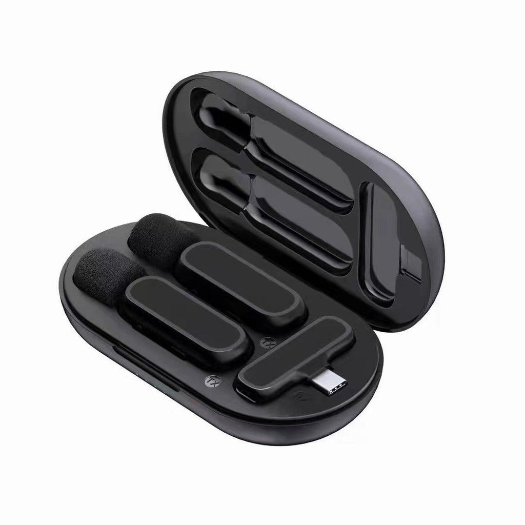 Cross-border wireless collar clip microphone mobile phone outdoor live broadcast computer radio noise reduction Bluetooth 2.4g Mini small microphone