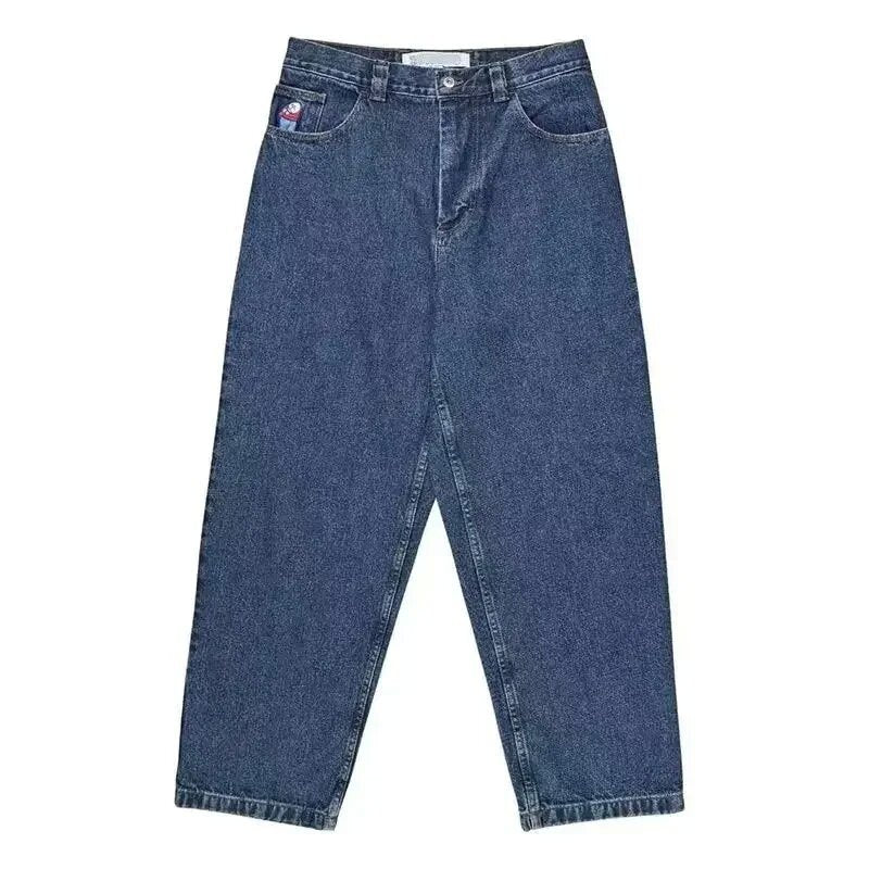 Y2g Street jeans big boy jeans Harajuku style hip hop cartoon embroidered men's casual jeans