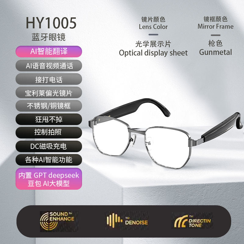AI Smart Sunglasses – Real-Time Translation, Bluetooth Calling & Music