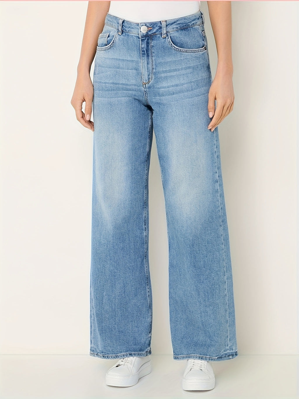 High Waist Jeans Light Blue High Waist Straight Leg Jeans
