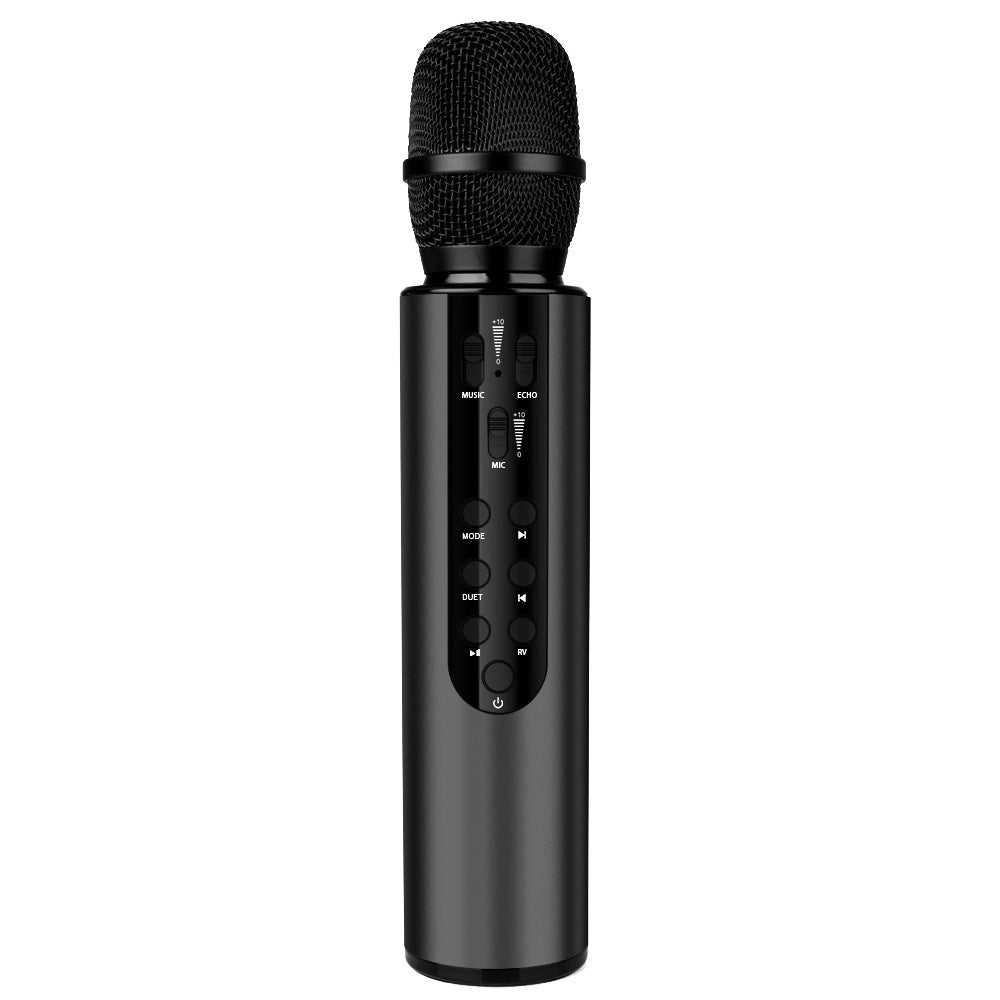 Cross-border microphone wireless capacitor dual speaker portable Bluetooth microphone home singing audio microphone integrated