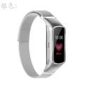 For Samsung galaxy fit SM-R370 Milan strap three beads stainless steel with bamboo joint leather belt