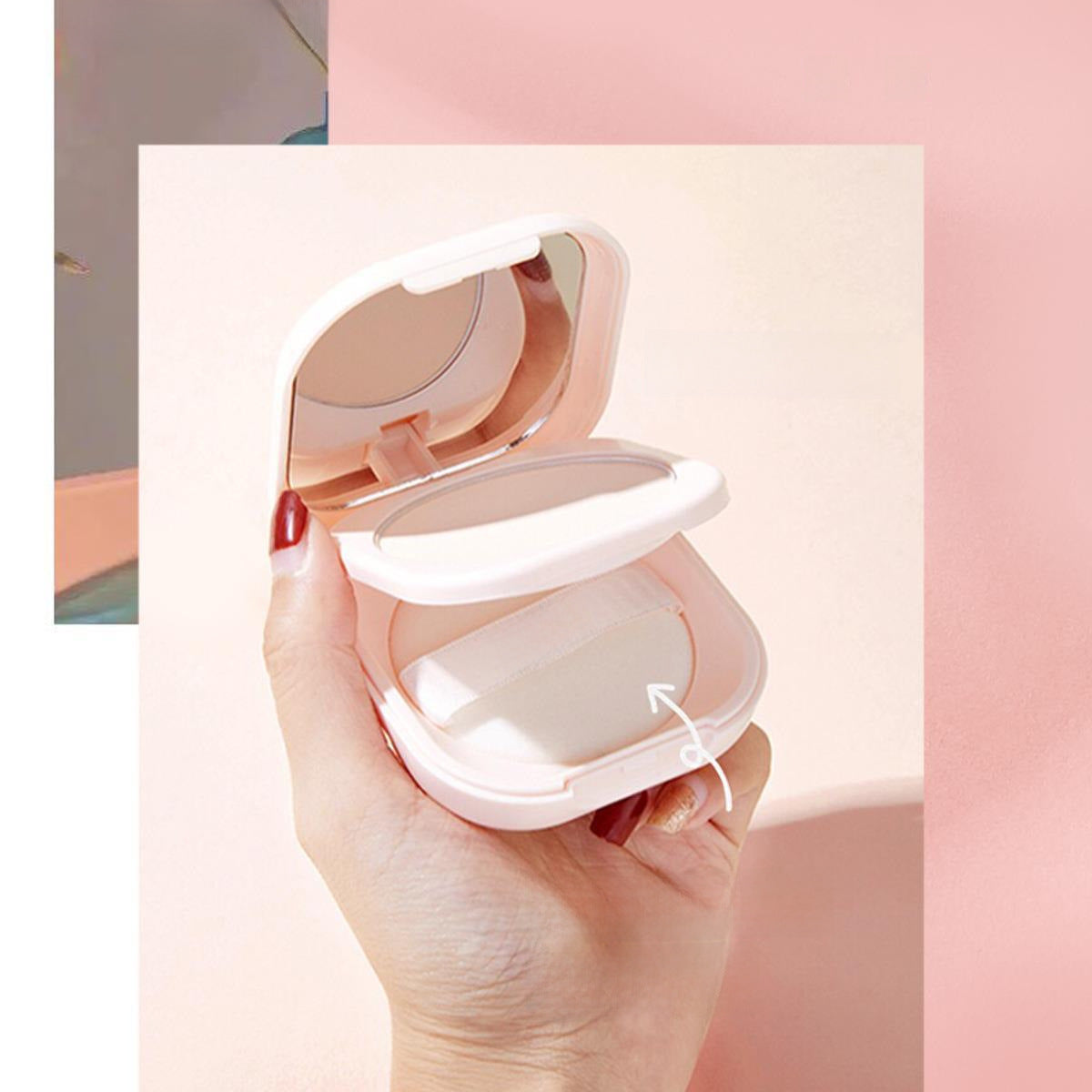 NOVO feather satin luxury nourishing makeup loose power oil control makeup brightening skin color finishing powder small portable makeup powder cake