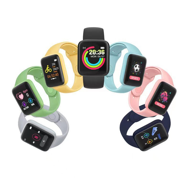 Cross-border hot sale smart bracelet Sports heart rate monitoring information push weather synchronization D20 smart watch