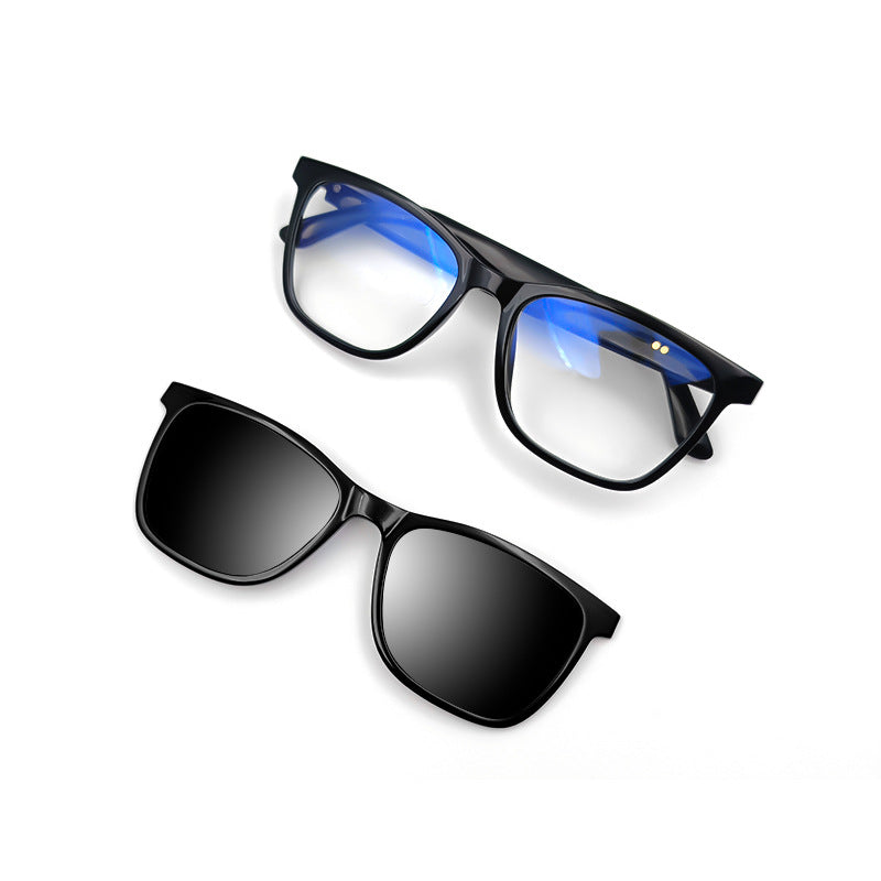 Cross-border Bluetooth glasses smart glasses driving music audio sunglasses set of glasses replaceable optical lens polarized sunglasses