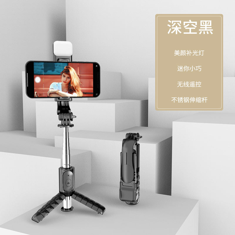 Manufacturer mini selfie stick Bluetooth tripod led fill light selfie stick Beauty Live and photo bracket