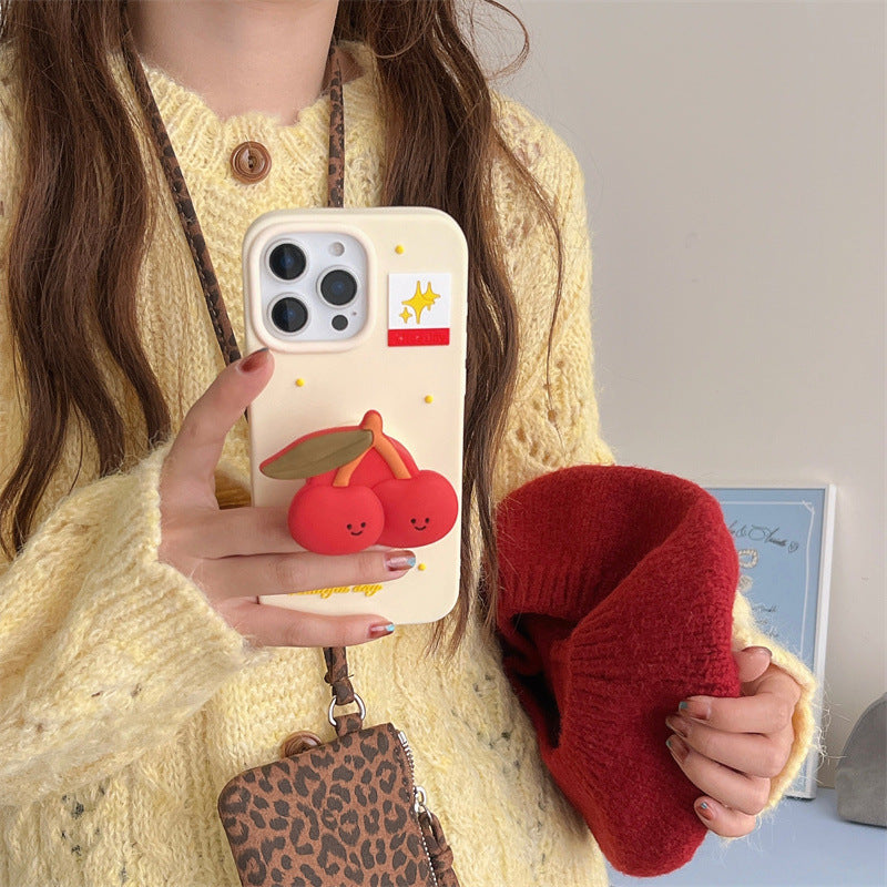 Cartoon jellycat fruit bracket for iPhone16 Apple 15ProMax/14/13 phone case New