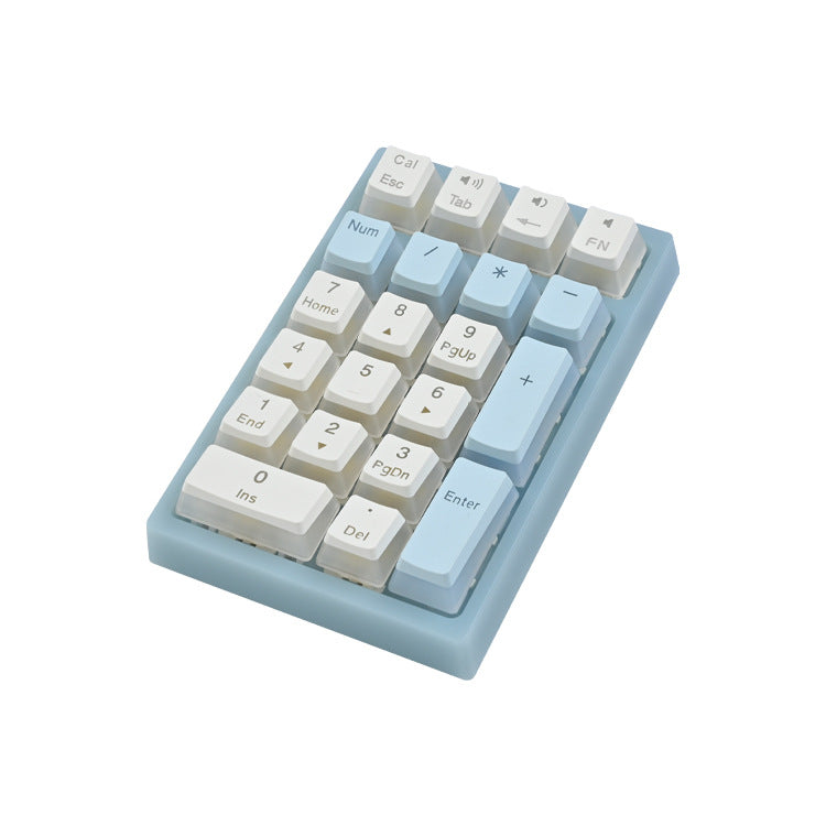 Wholesale K10 wired RGB digital keyboard accounting finance portable TYPE-C interface small mechanical keyboard