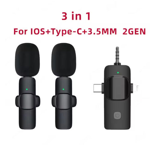 K1K9pro wireless lavalier microphone outdoor mobile live streaming microphone mini noise reduction collar clip microphone