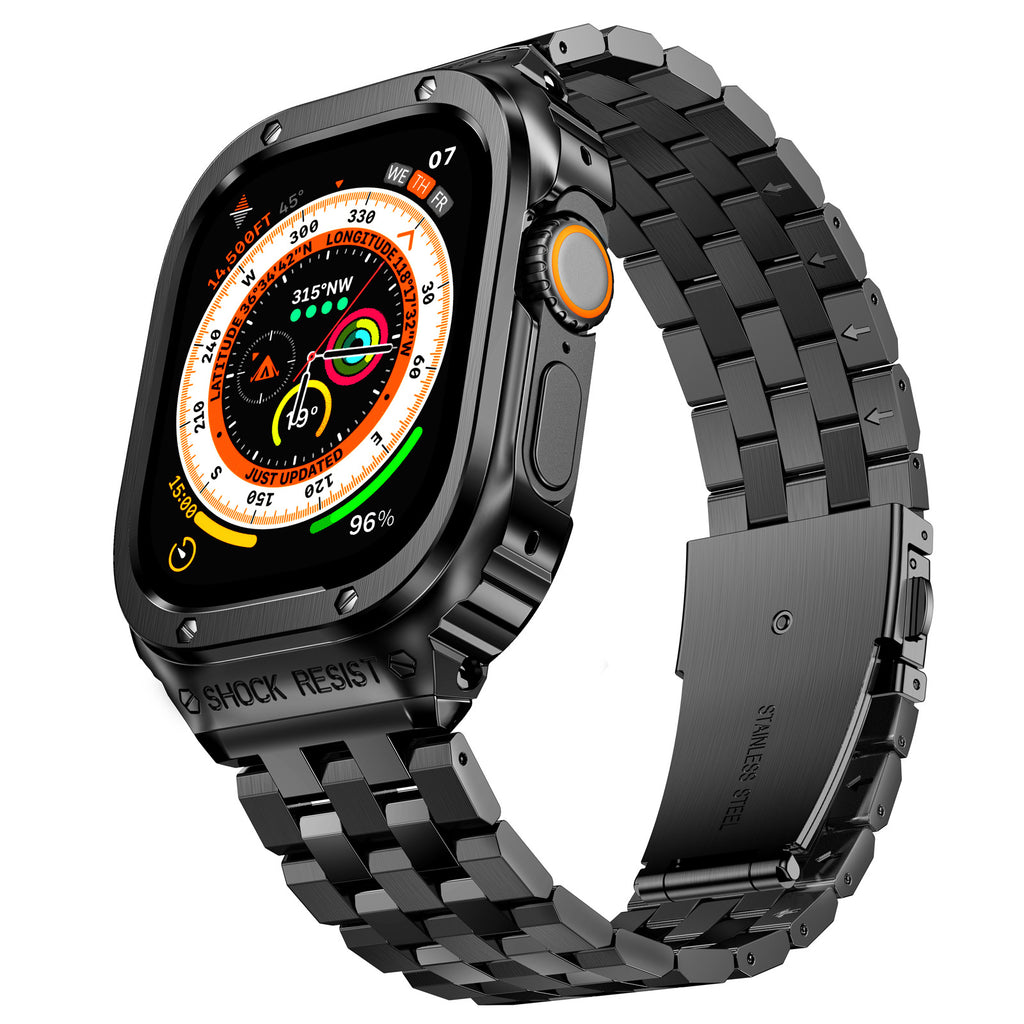 For apple watch 8 /7 /6 /5/apple smart stainless steel steel case 49 strap