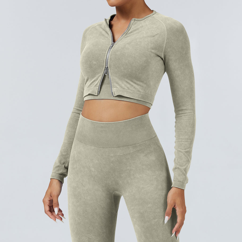 European and American Autumn Winter Tight Sports Set