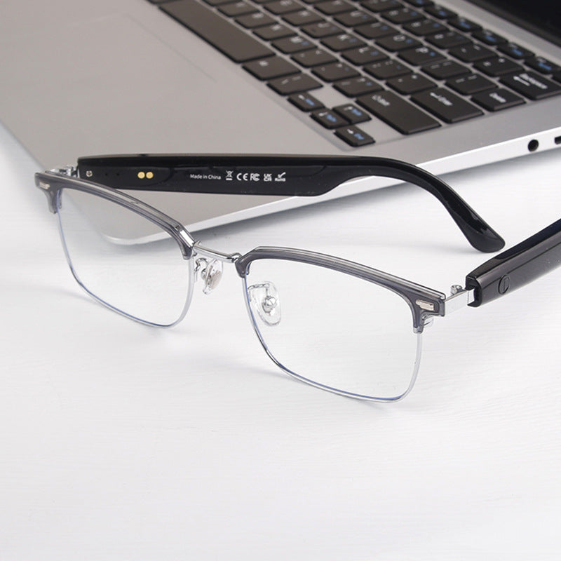[Factory in stock] smart AI Bluetooth glasses GS13 color-changing metal fashion high-end translation cross-border hot