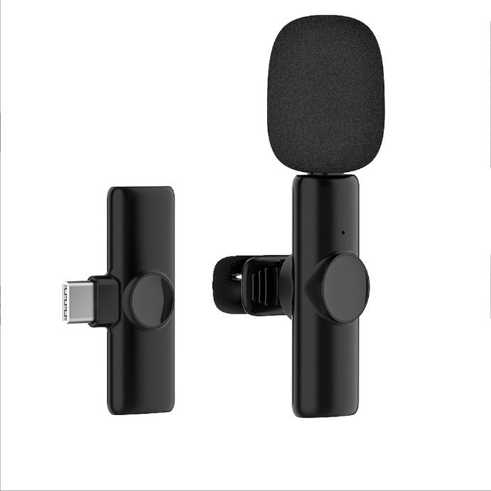 K1 wireless lavalier microphone mobile live streaming equipment New collar clip wireless mini microphone outdoor live broadcast