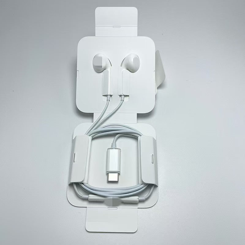 Applicable to Apple 15-16 mobile phone drive-by-wire headset type c interface universal headset support call listening to songs