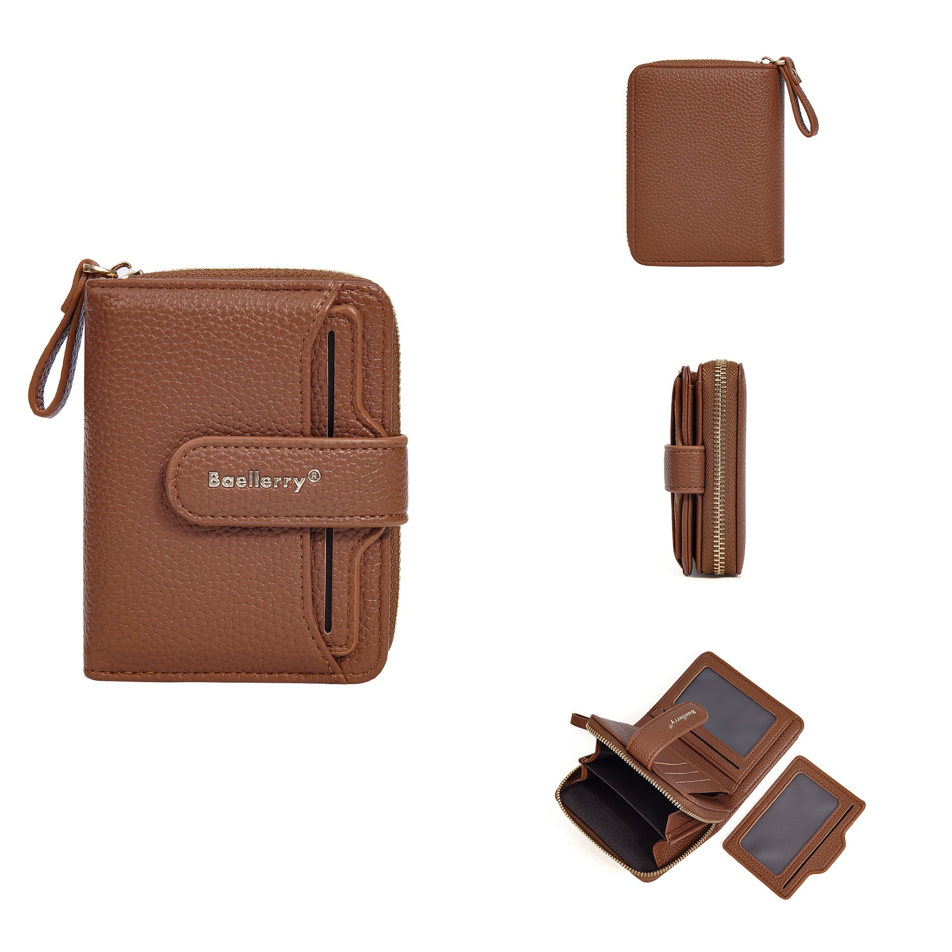 New Ladies' Purse short baellerry fashion snap button multi card slots wallet Japanese and Korean High sense coin purse