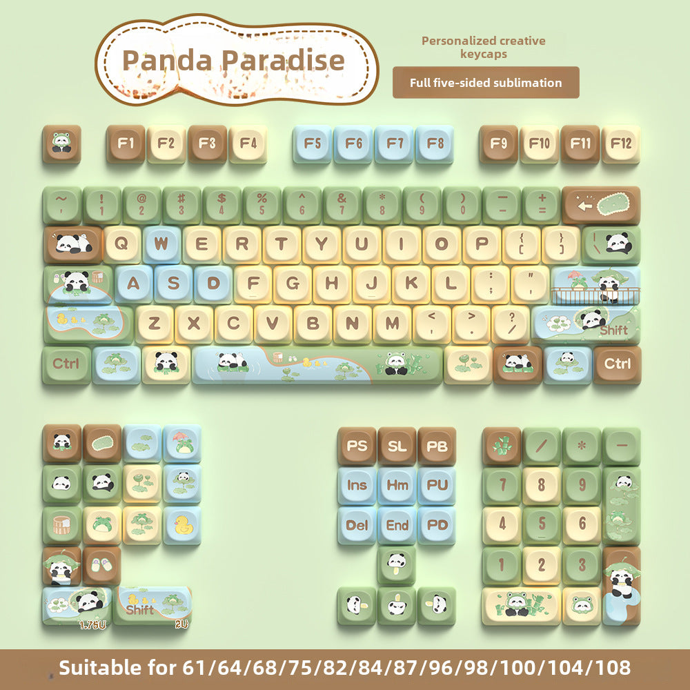 120 key cute unique keycap full five-sided PBT sublimation customized mechanical keyboard cap 68/75/84/98