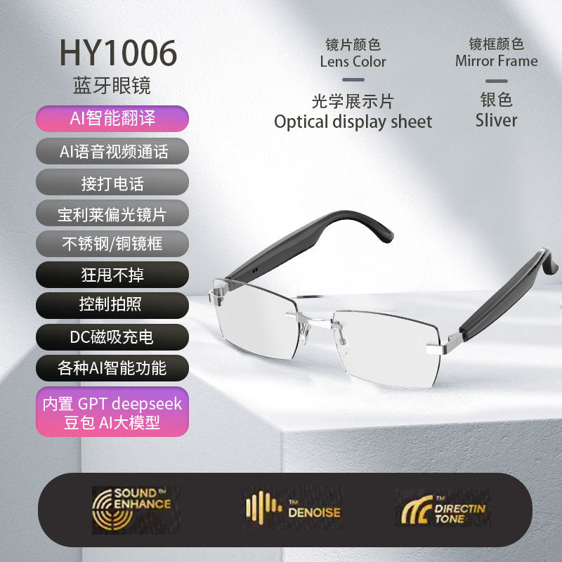 AI Smart Sunglasses – Real-Time Translation, Bluetooth Calling & Music