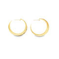 18K Gold Filled Curved Wide Minimalist Hoops (J305-J307)(L395)