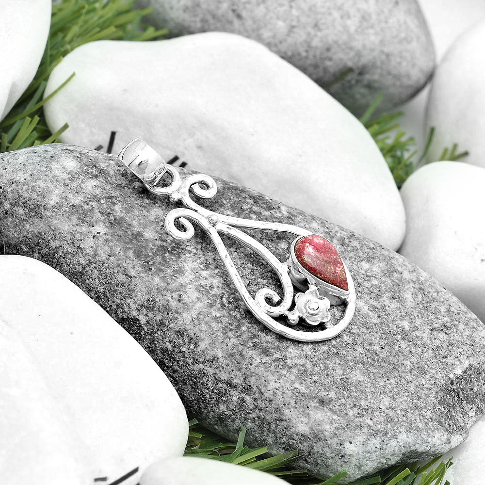 Natural Pink Thulite - Norway Pendant P-1714 SDP123896