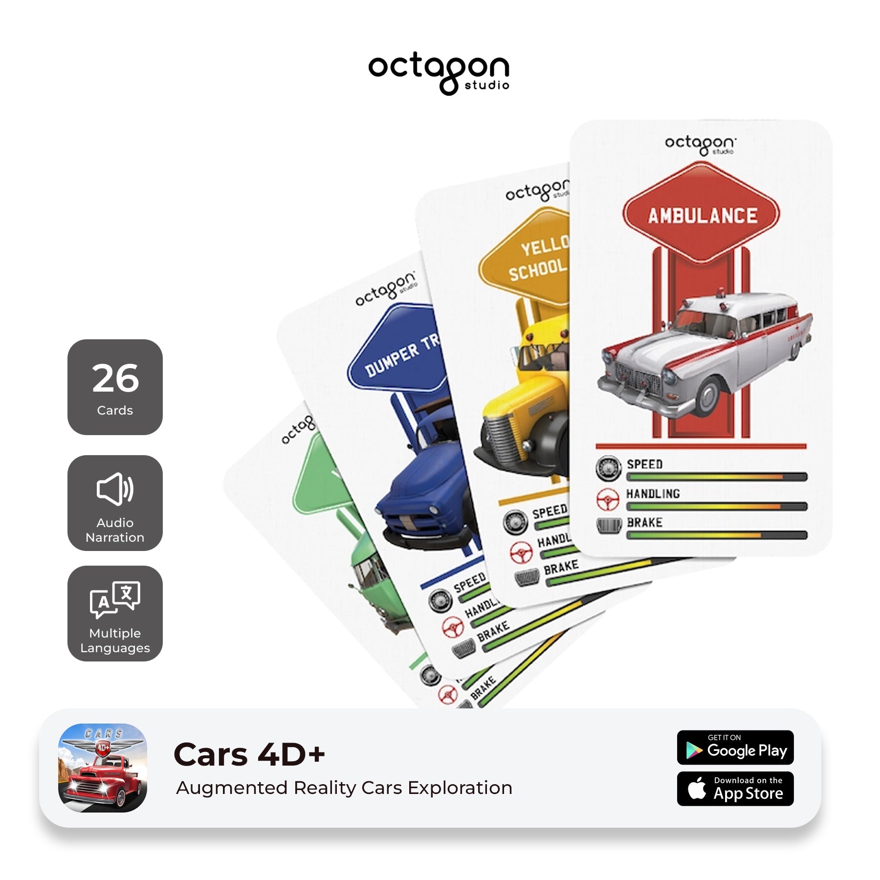 Cars 4D+ Augmented Reality Cards