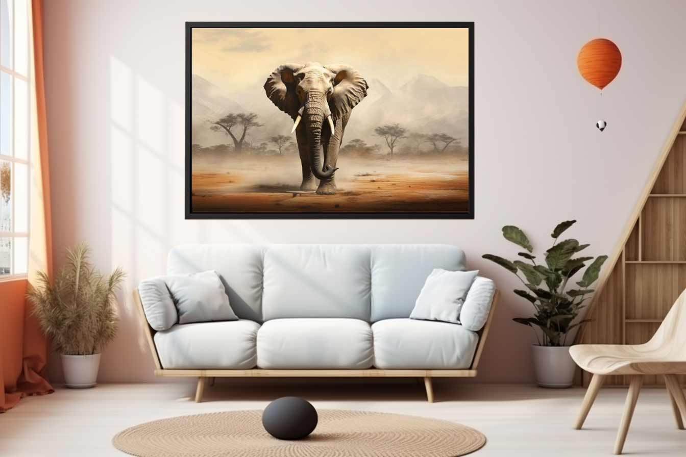 Elephant Art  Canvas Art Print