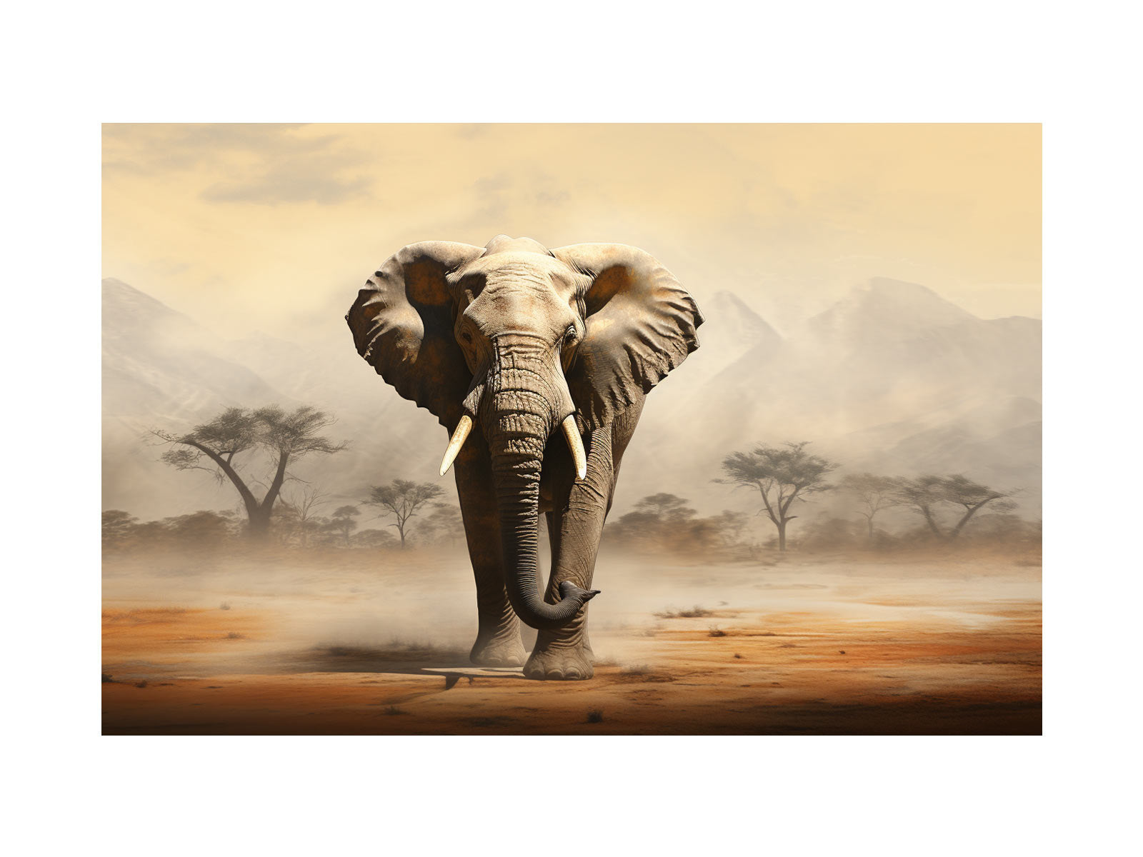 Elephant Art  Canvas Art Print