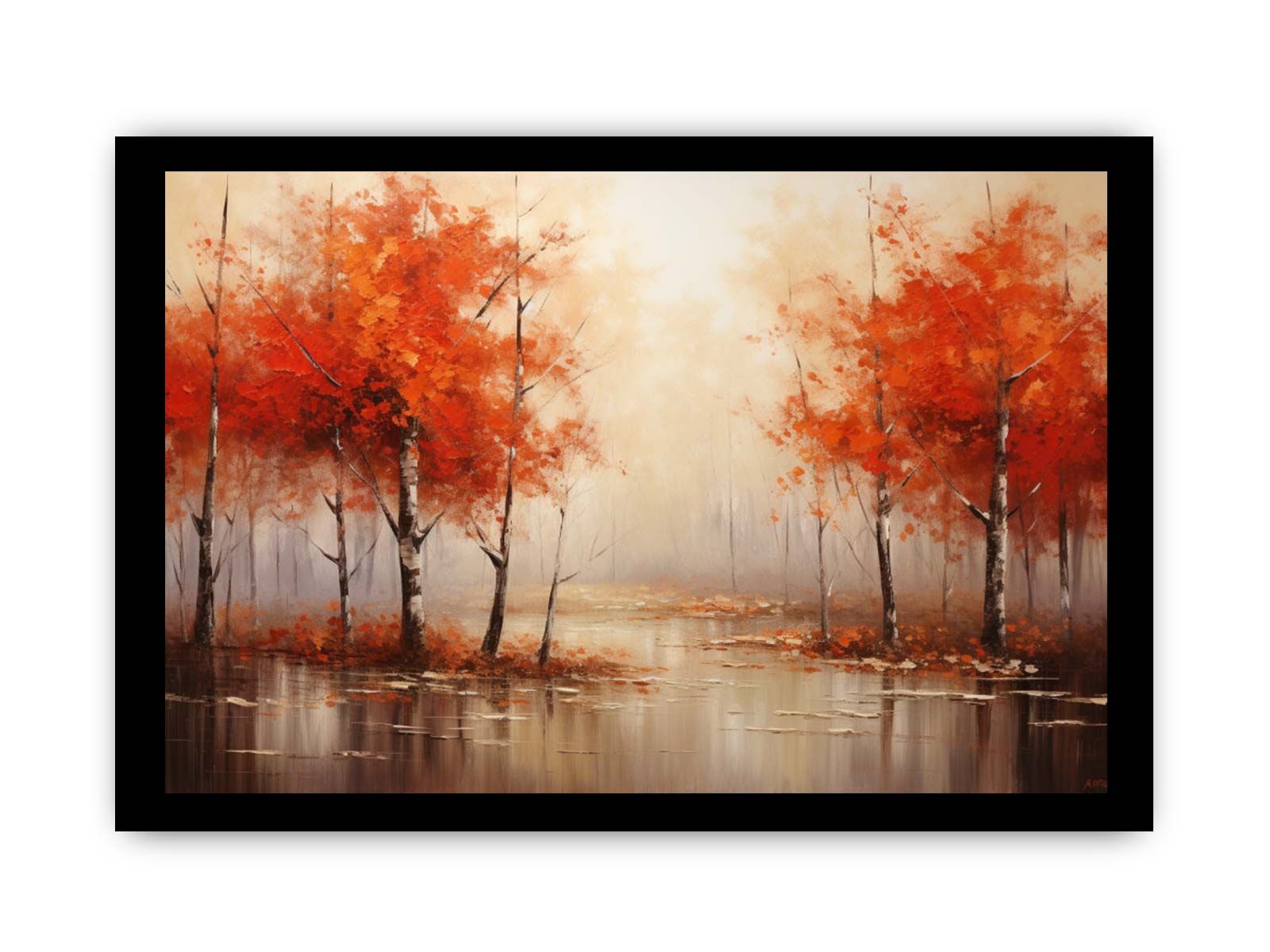 Red Forest  Art Canvas Art Print